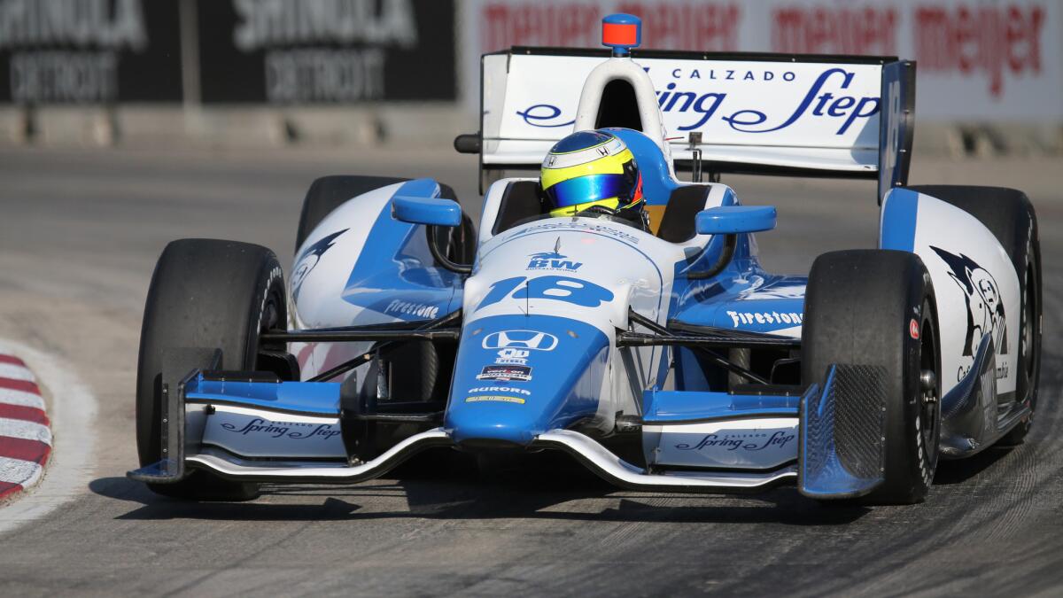 Carlos Huertas captured his first IndyCar Series win at the Grand Prix of Houston on Saturday.