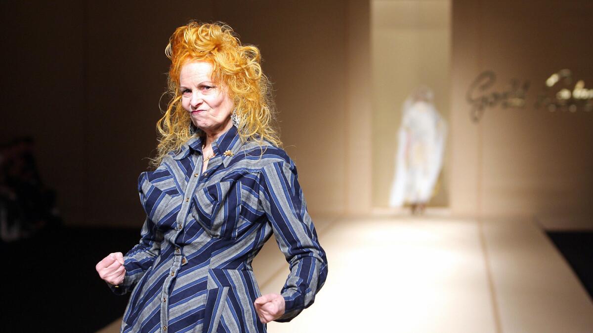 British designer Vivienne Westwood is shown in Paris in 2007 from the documentary "Westwood: Punk, Icon, Activist."