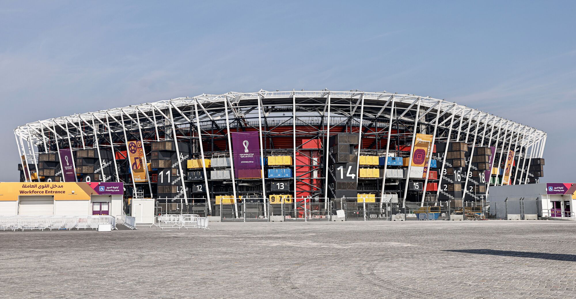 Stadium 974 in the Ras Abu Aboud district of Doha, Qatar.