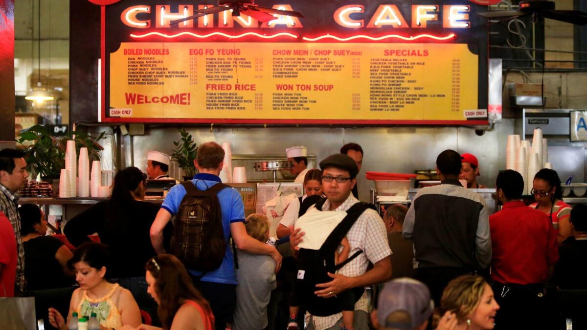China Cafe at Grand Central Market in Los Angeles, Calif. (Mark Boster / Los Angeles Times)