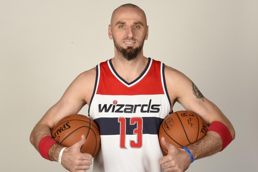 Marcin Gortat of the Washington Wizards says his former teammate, Paul Pierce, now a Clipper, is fiercely competitive.