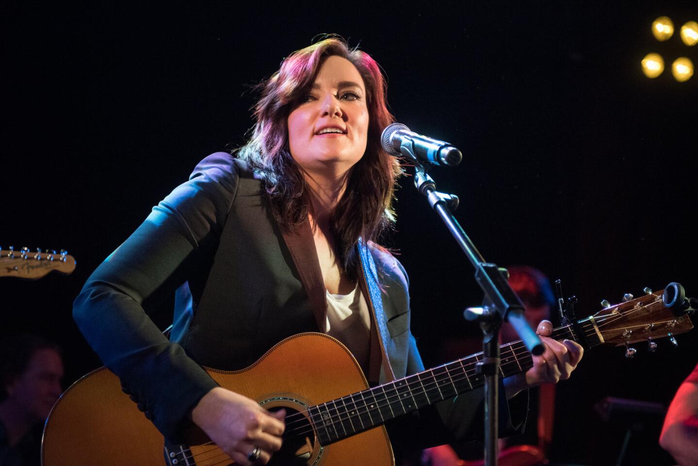 Brandy Clark performs at the Americana Music Assn.'s tribute to Loretta Lynn on Saturday night at the Troubadour.
