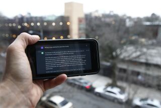 A ChatGPT prompt is shown on a device near a public school in Brooklyn, New York, Thursday, Jan. 5, 2023. New York City school officials started blocking this week the impressive but controversial writing tool that can generate paragraphs of human-like text. (AP Photo/Peter Morgan)