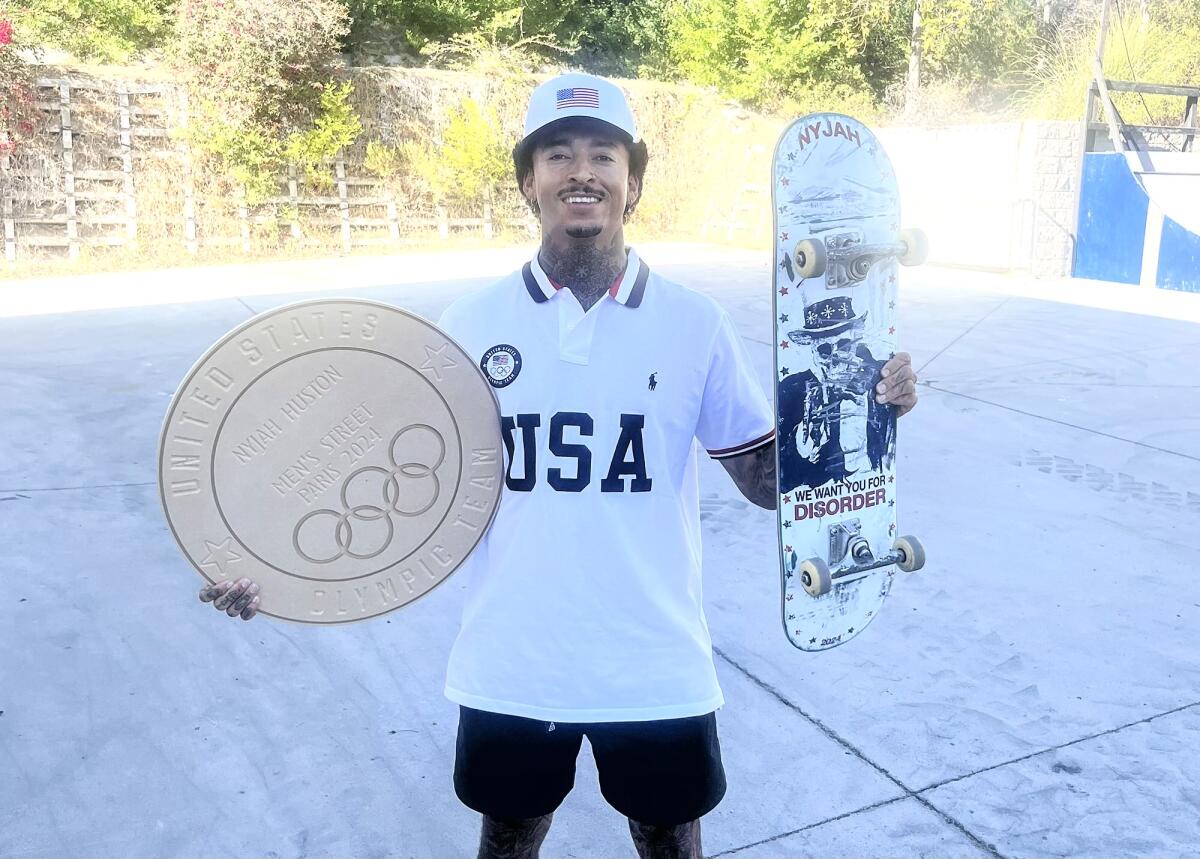 Nyjah Huston, 29, tied the X Games gold medal record over the weekend in Ventura.