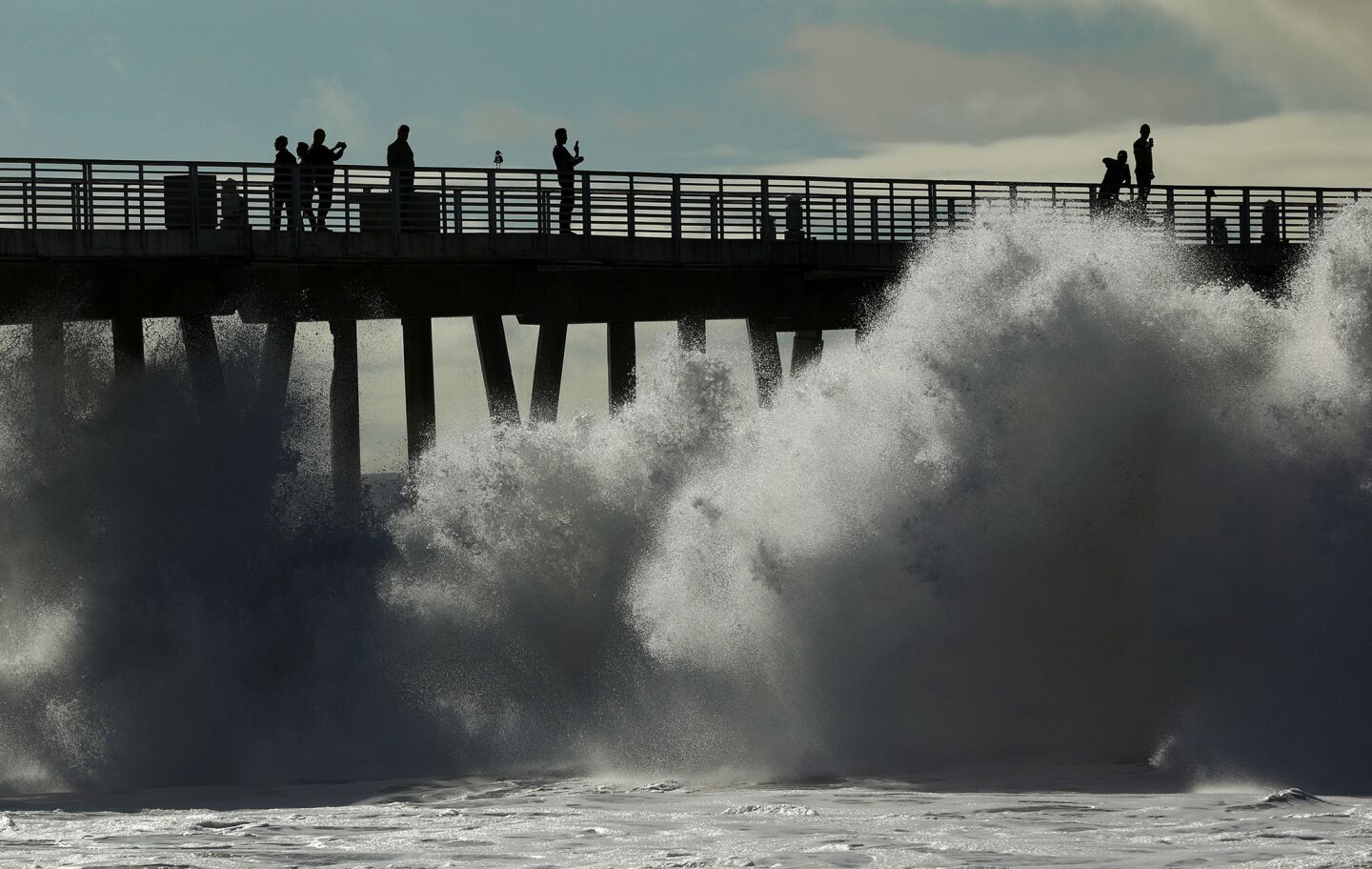 Big waves hit California coast