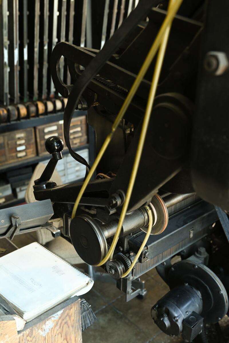 A linotype detail.