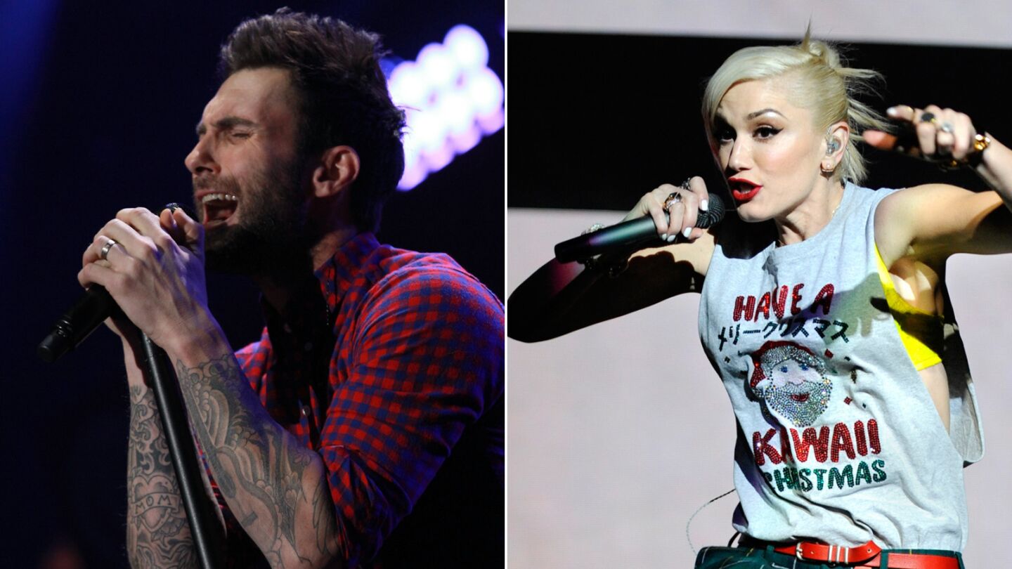 With Maroon 5, Adam Levine has received 11 Grammy nominations and won three. Gwen Stefani has received nine and won one.