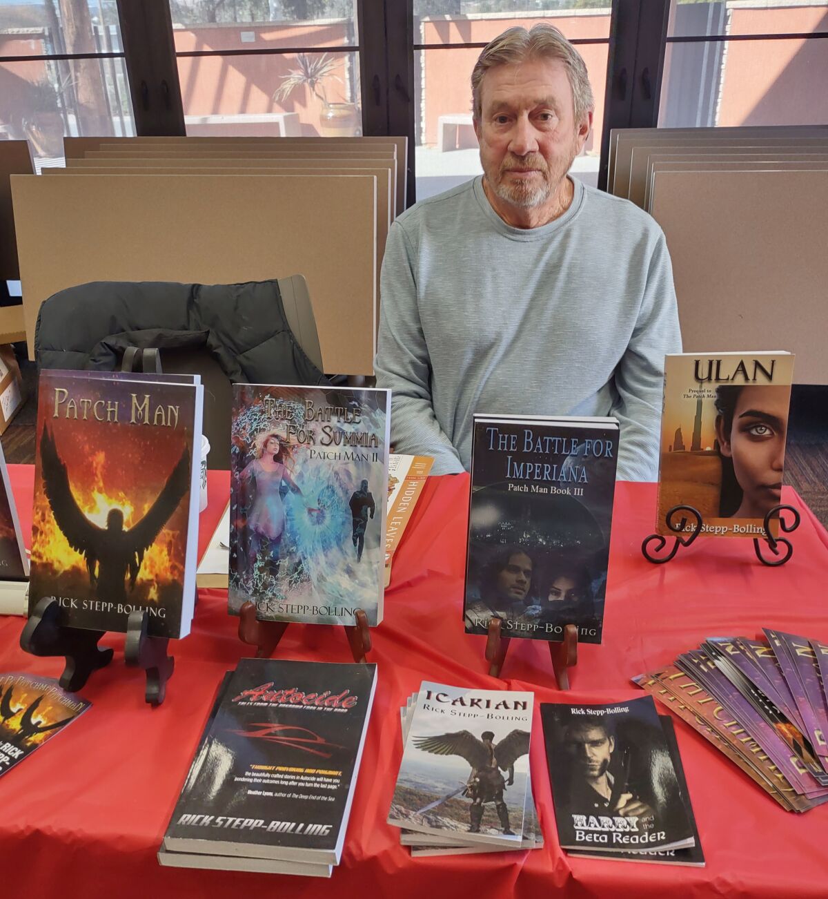 Author Rick Stepp-Bolling read a portion of his book “Patch Man,” the first in a series of science fiction-fantasy books.