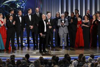 Los Angeles, CA - January 15: Jesse Armstrong accepts the Outstanding Drama Series award for "Succession" onstage during the 75th Primetime Emmy Awards at Peacock Theater on January 15, 2024 in Los Angeles, California (Robert Gauthier / Los Angeles Times)