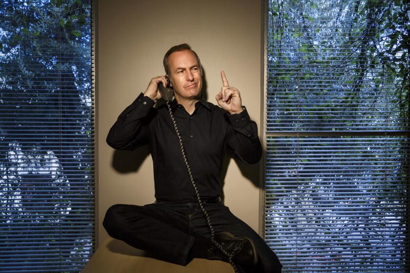 Actor Bob Odenkirk, star of AMC's "Breaking Bad" spinoff "Better Call Saul," photographed in his office.