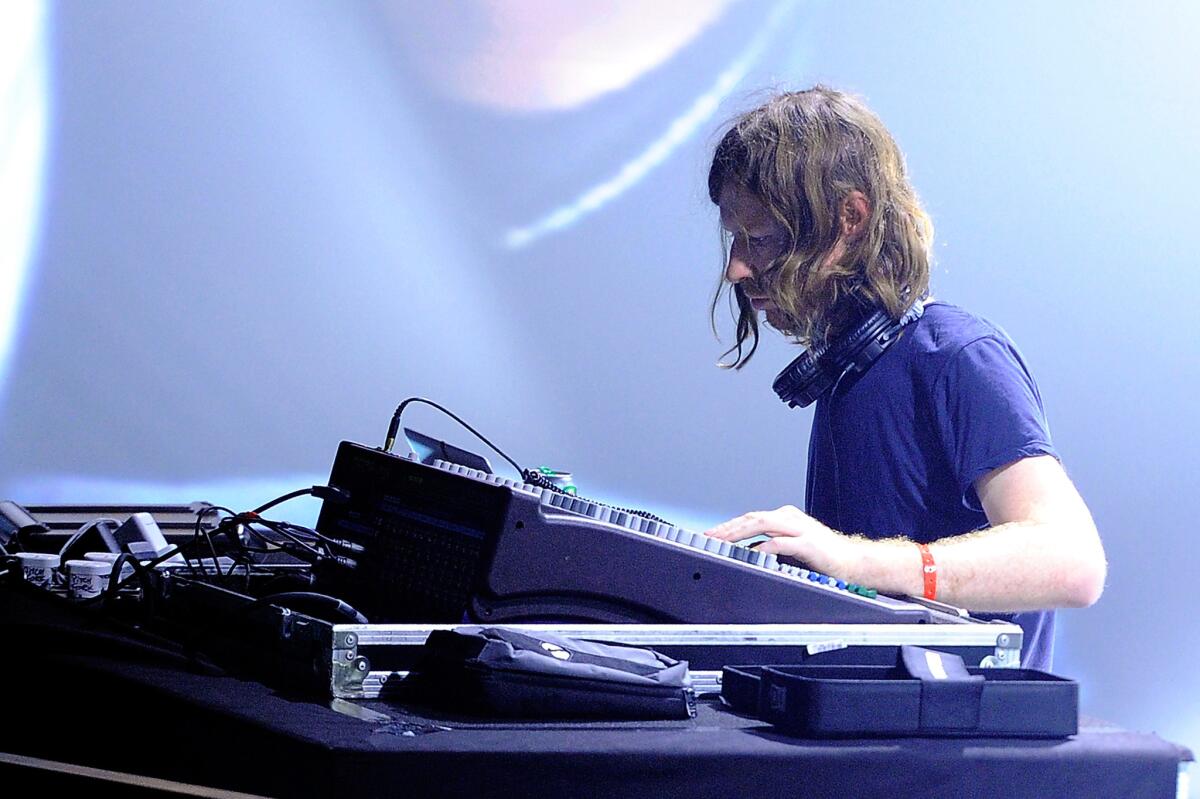 Aphex Twin performs at the 2011 Pitchfork Music Festival in Paris.