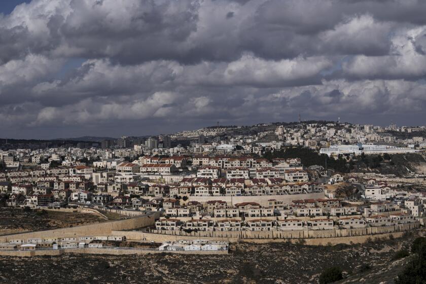 A general view of the West Bank Jewish settlement of Efrat, Monday, Jan. 30, 2023. Israel's West Bank settler population now makes up more than half a million people, a pro-settler group said Thursday, crossing a major threshold. Settler leaders predicted even faster population growth under Israel's new ultra-nationalist government. (AP Photo/Mahmoud Illean)