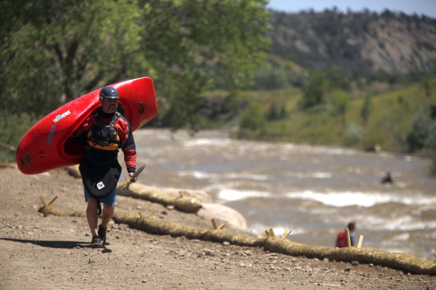 Water sports on the Animas River