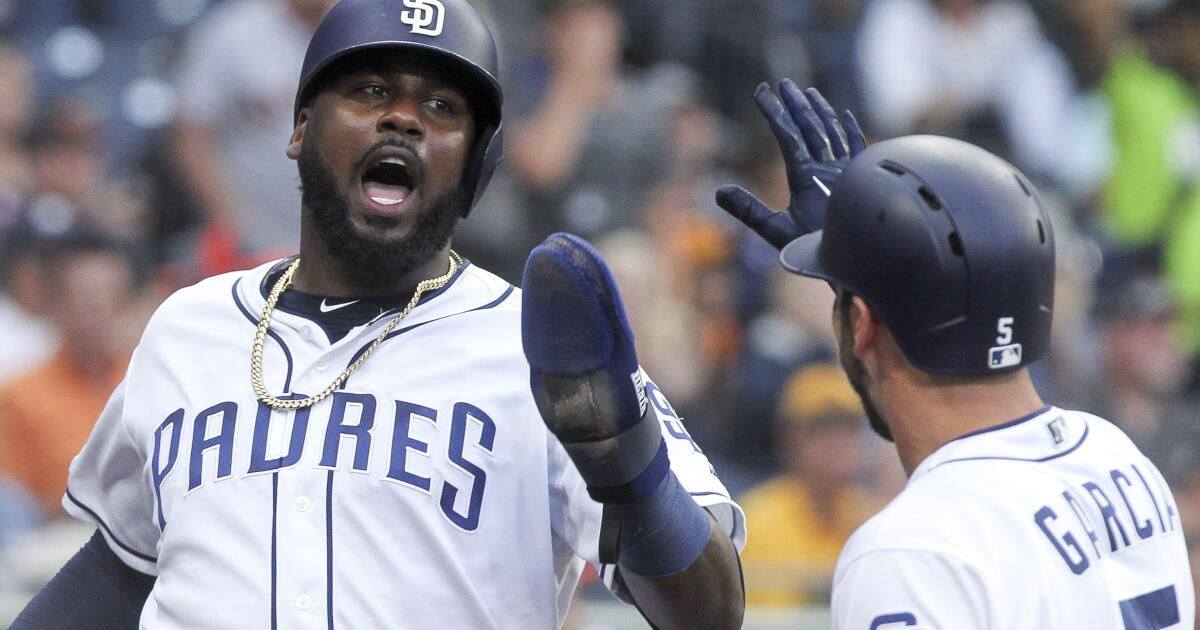 Padres trade Franmil Reyes, Logan Allen for outfield prospect - The San  Diego Union-Tribune