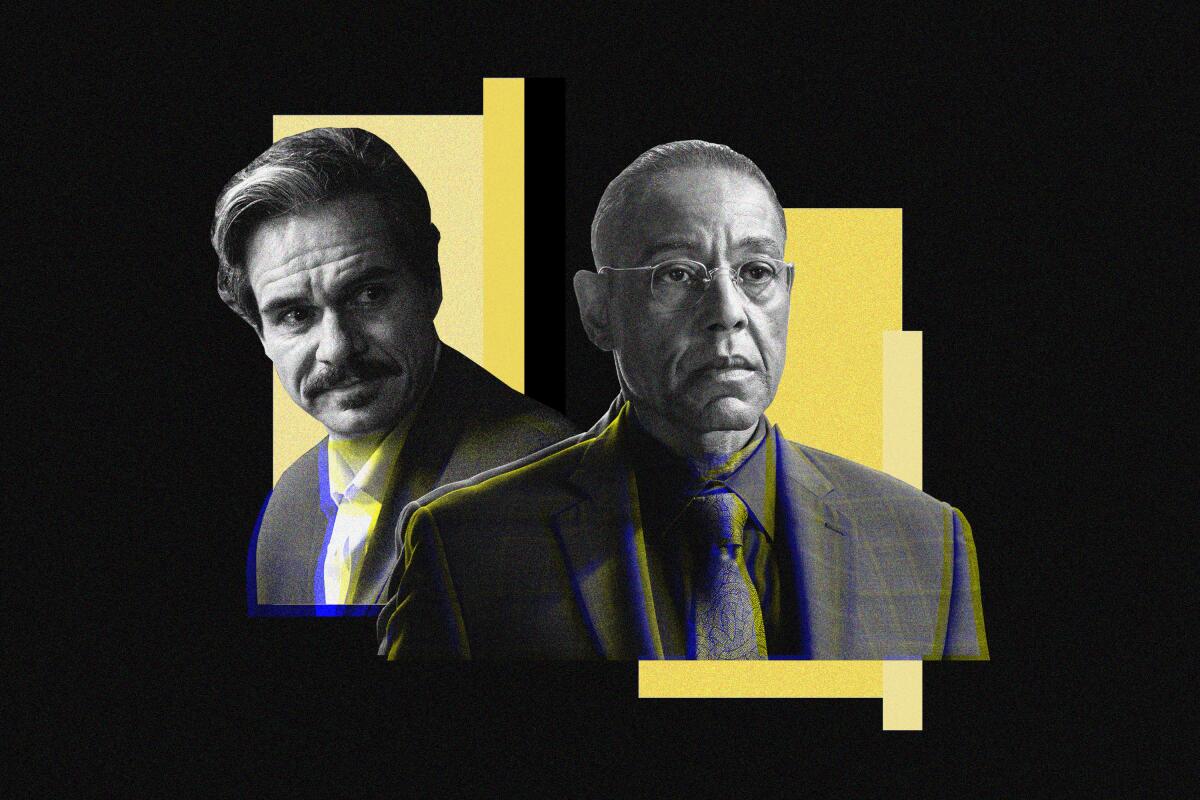 Tony Dalton as Lalo Salamanca and Giancarlo Esposito as Gustavo "Gus" Fring in "Better Call Saul."