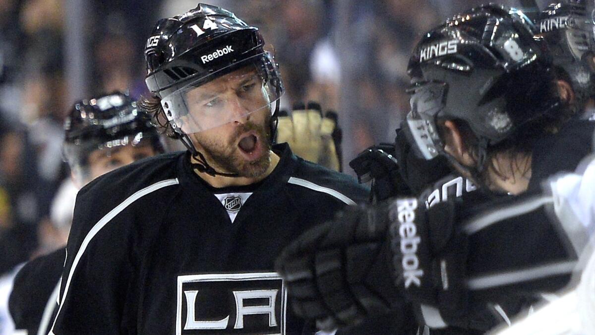 Kings forward Justin Williams, who scored twice in the team's win Monday, has played a leading role in helping the Kings force a Game 7 against the San Jose Sharks.