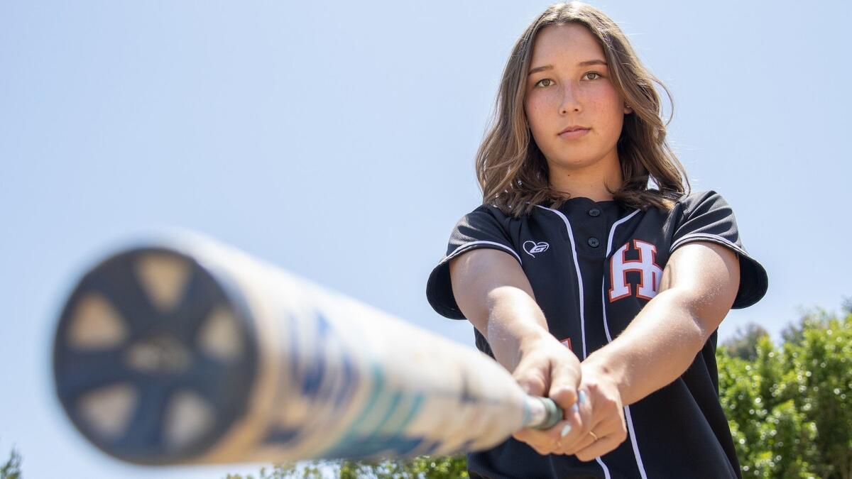 Kelli Kufta, the Sunset League MVP, is headed to the University of San Diego to play softball.