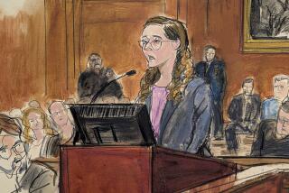 In this courtroom sketch, Caroline Ellison gives her sentencing statement, Tuesday, Sept. 24, 2024, at Manhattan federal court in New York. (Elizabeth Williams via AP)