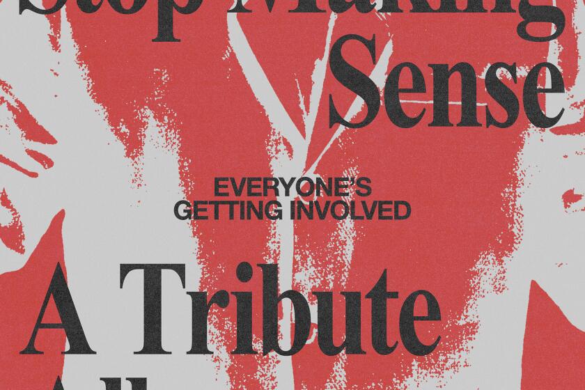 This cover image released by A24 Music shows “Everyone’s Getting Involved: A Tribute to Talking Heads’ Stop Making Sense" performed by various artists. The album features contributions from sixteen recording artists covering each track on the 1984 live album “Stop Making Sense." (A24 Music via AP)