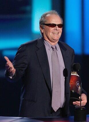 Jack Nicholson accepts his award for "Best Villain."