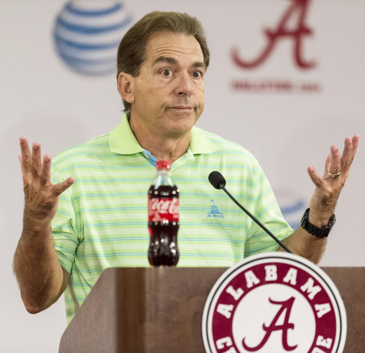 Coach Nick Saban will try to avoid falling to 3-2 for the first time since his first year at Alabama when the Crimson Tide travel to play at Georgia.