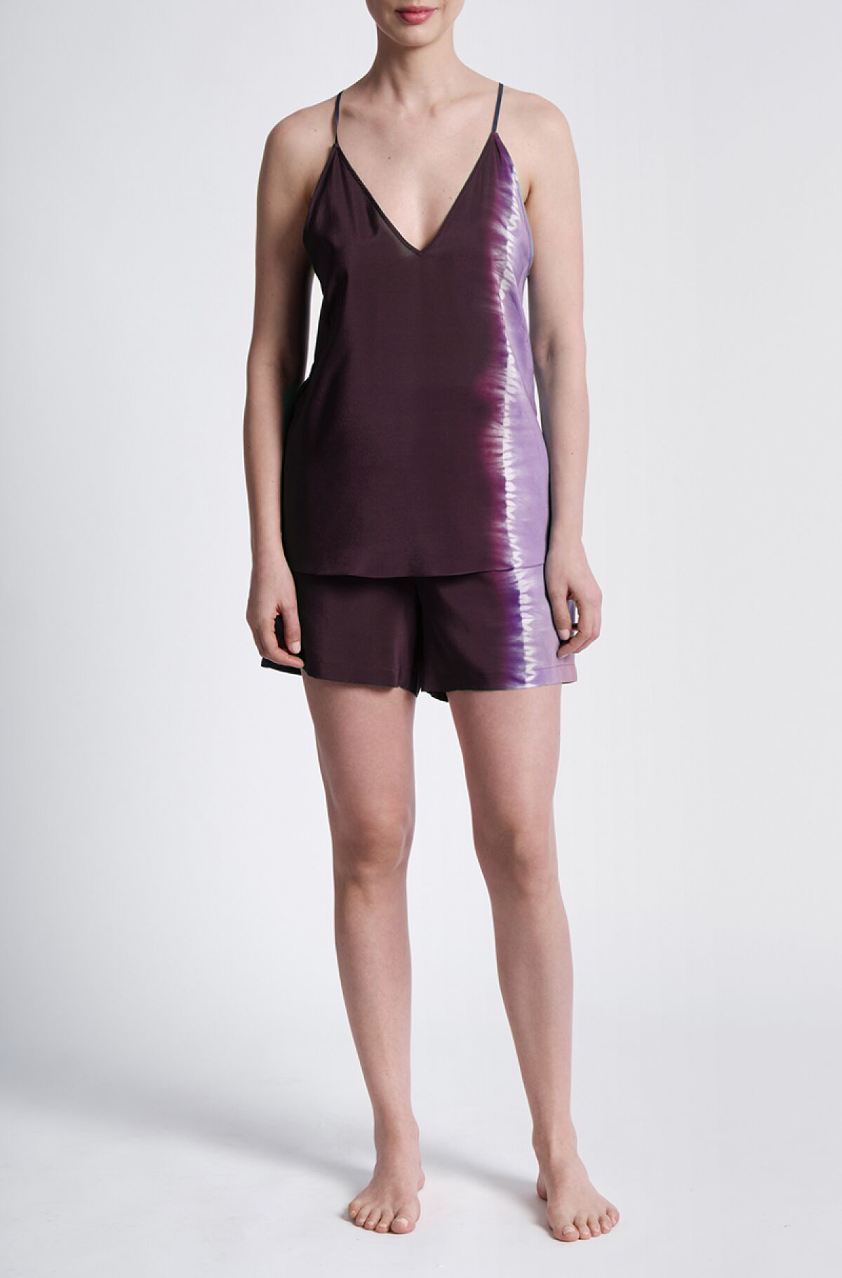 A photo of Altuzarra's lightweight pajama top and shorts.