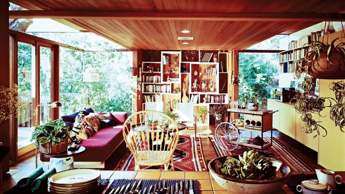 The Leonard and Judith Gertler Home, Santa Monica, 1970. For this treehouse-like residential extension by Ray Kappe, an architect inspired by the post-and-beam California Case Study Houses, Kavanaugh chose an aesthetic that embraced contemporary craft.