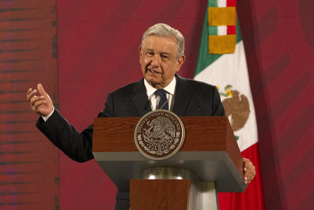 Mexican President Andres Manuel Lopez Obrador.