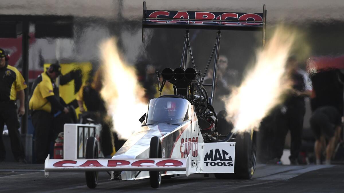 Top fuel racer Steve Torrence already clinched the series title heading into the NHRA Finals this weekend.