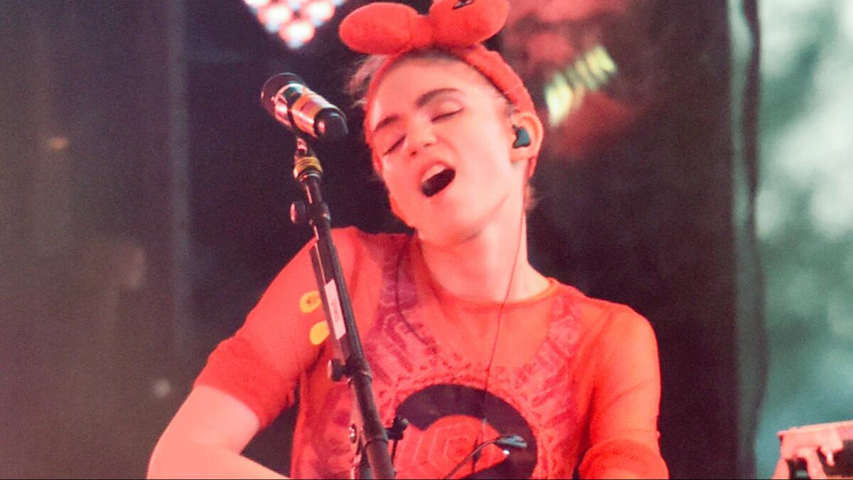 Grimes on the first day of FYF 2016.