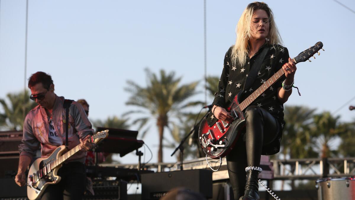 Jamie Hince, left, and Alison Mosshart of the Kills perform at Coachella in April.