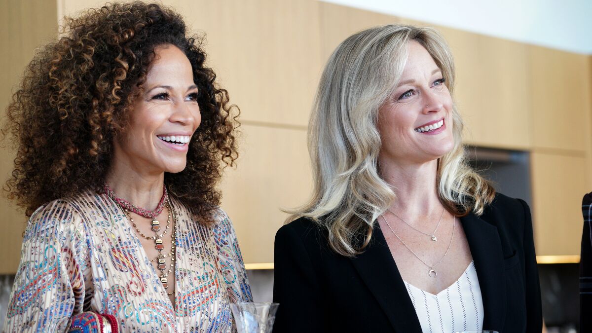 Sherri Saum, left, and Teri Polo are guests stars in a new episode of the spinoff drama "Good Trouble" on Freeform.