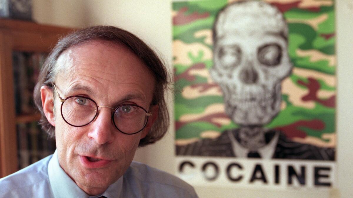 Ronald K. Siegel in his office at UCLA in 1996.