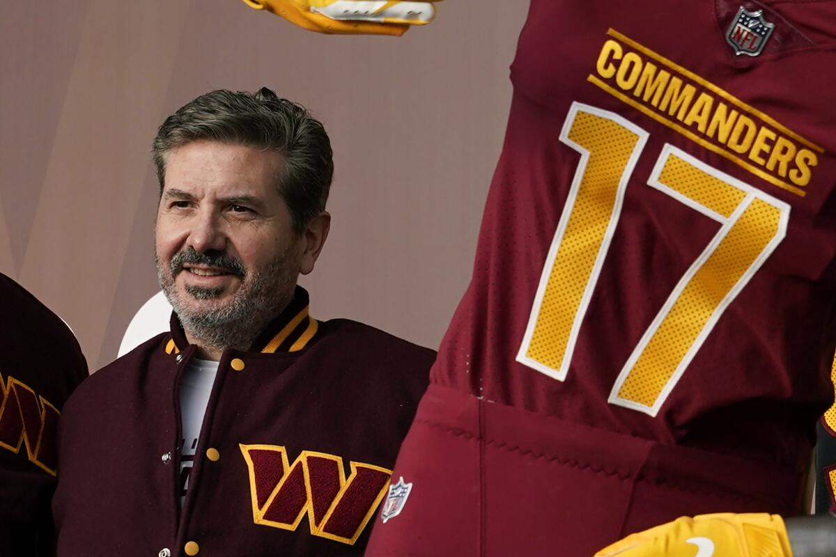 Dan Snyder, co-owner and co-CEO of the Washington Commanders, poses for photo.