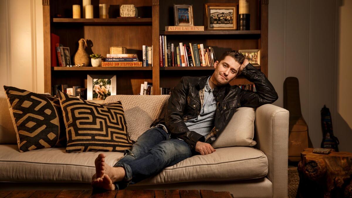 Matthew Morrison at home in Los Angeles. The actor and singer will bring his concert tour to Broad Stage in Santa Monica on Jan. 14.