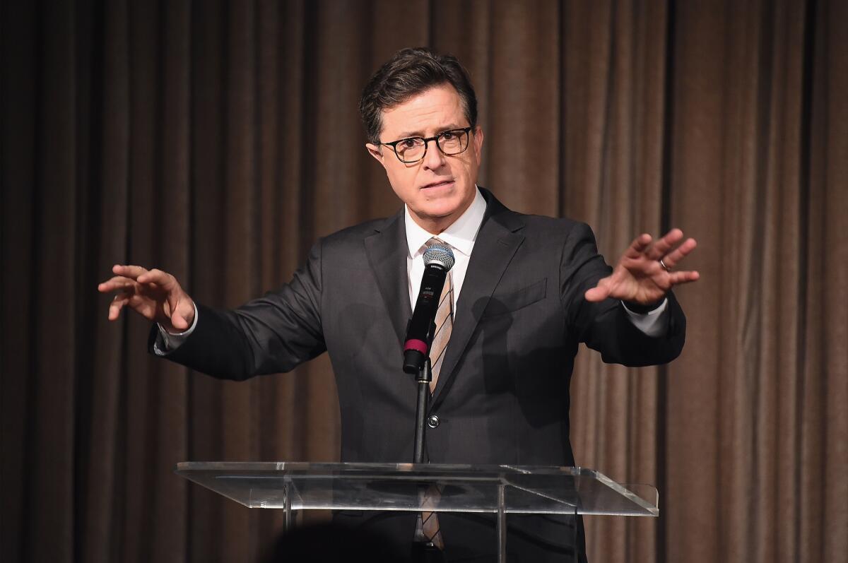 Stephen Colbert, host of CBS' "The Late Show."