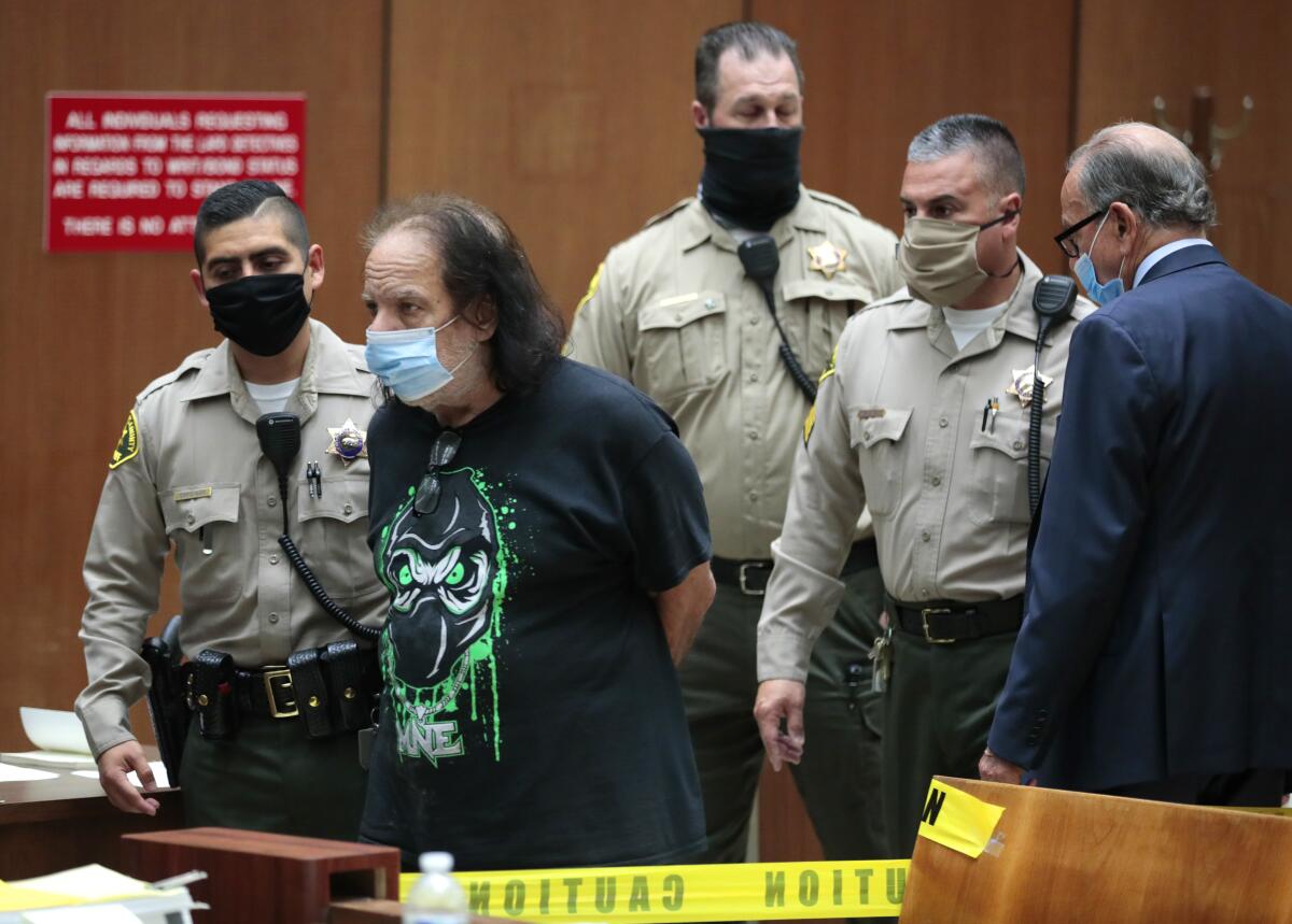 Ron Jeremy appears in court June 23.

