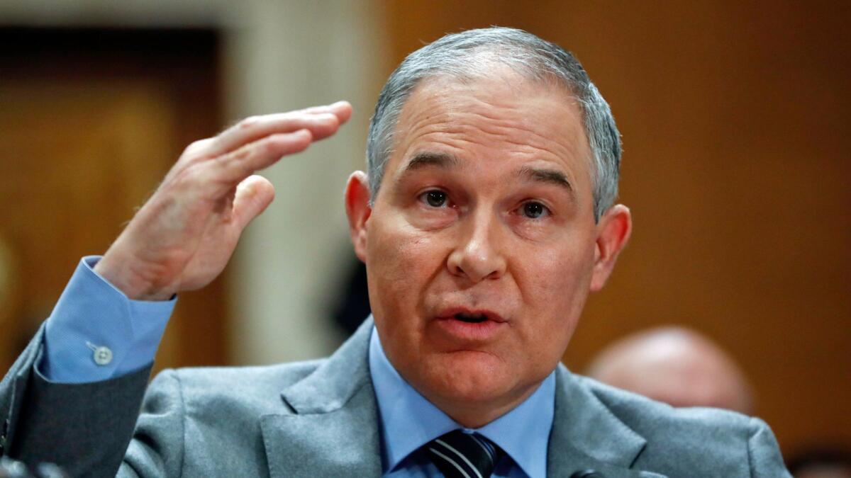 EPA Administrator Scott Pruitt wants to roll back fuel economy standards and revoke California's authority to set them for itself and a dozen other states.