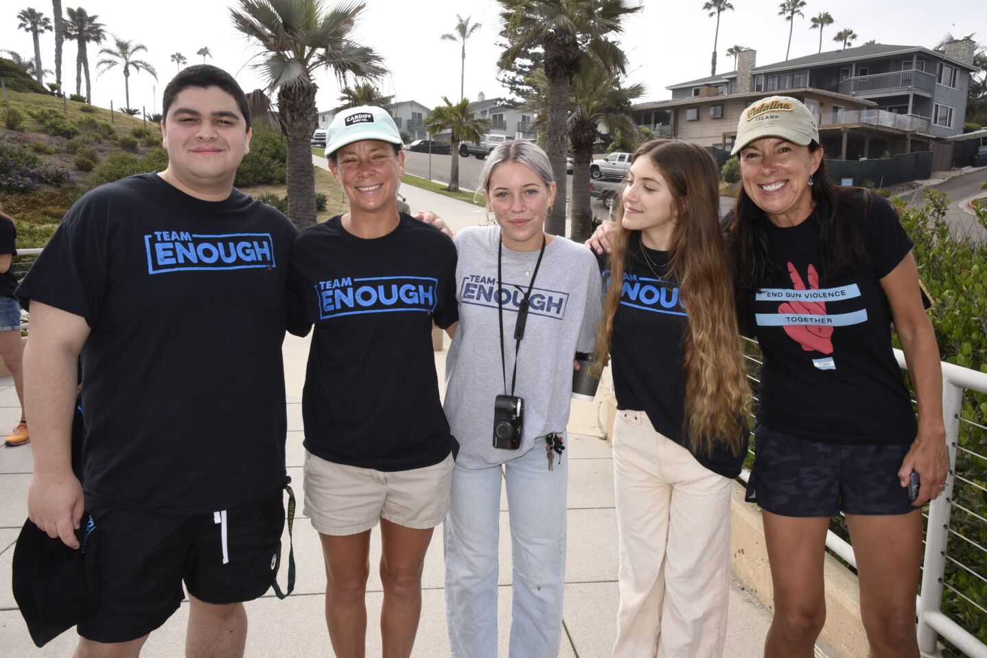 Team Enough National Chapter Coordinator/event co-organizer Stephan Abrams, Grauer teacher Tricia Valeski, event co-organizers Lucy Stockton and Tahlia Fisch, North County San Diego Team Enough participant Kara Chine