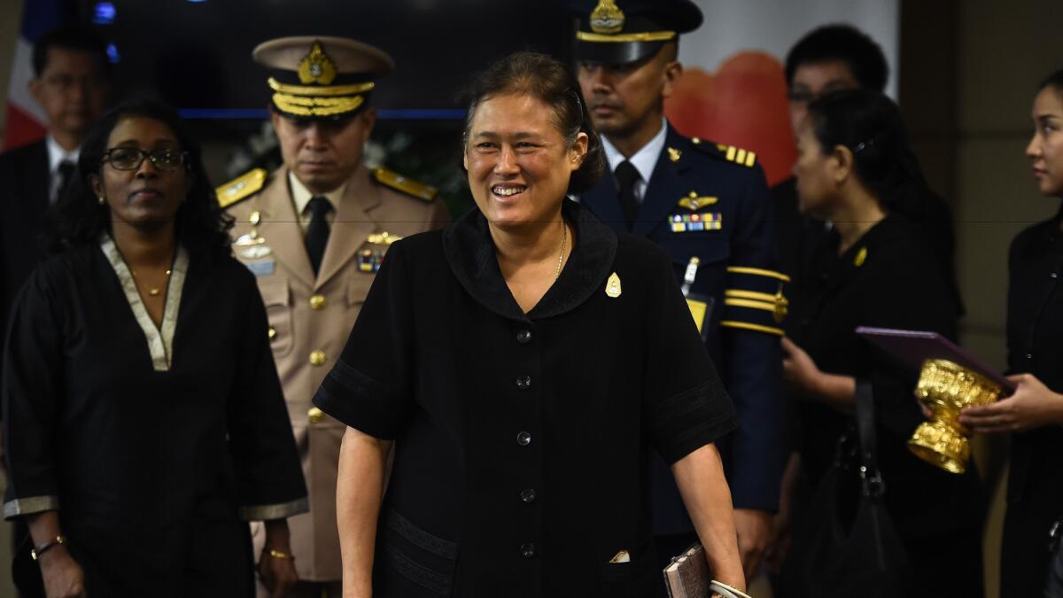 Princess Maha Chakri Sirindhorn, the most popular of the late Thai king's children, at a United Nations Food and Agriculture Organization meeting in Bangkok on Oct. 17, 2016.