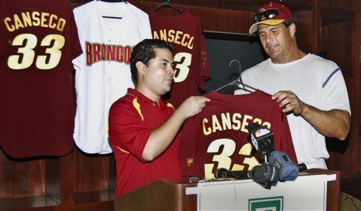 Jose Canseco joins minor-league team in Texas - The San Diego Union-Tribune