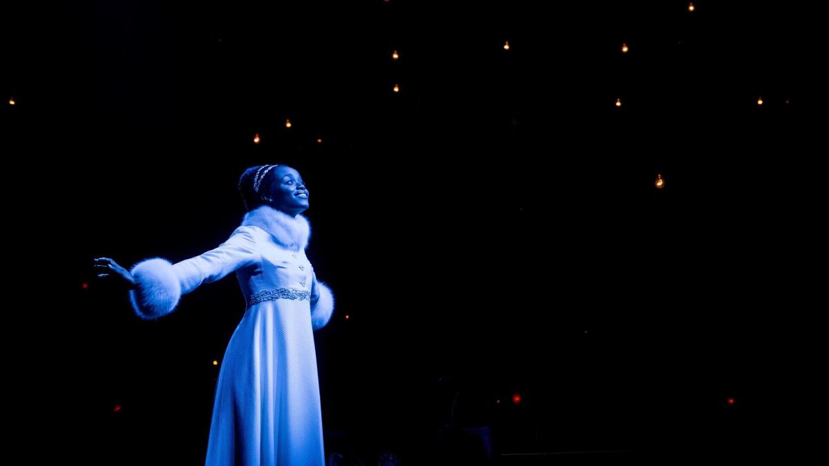 Denee Benton during a performance of "Natasha, Pierre & the Great Comet of 1812," in New York.