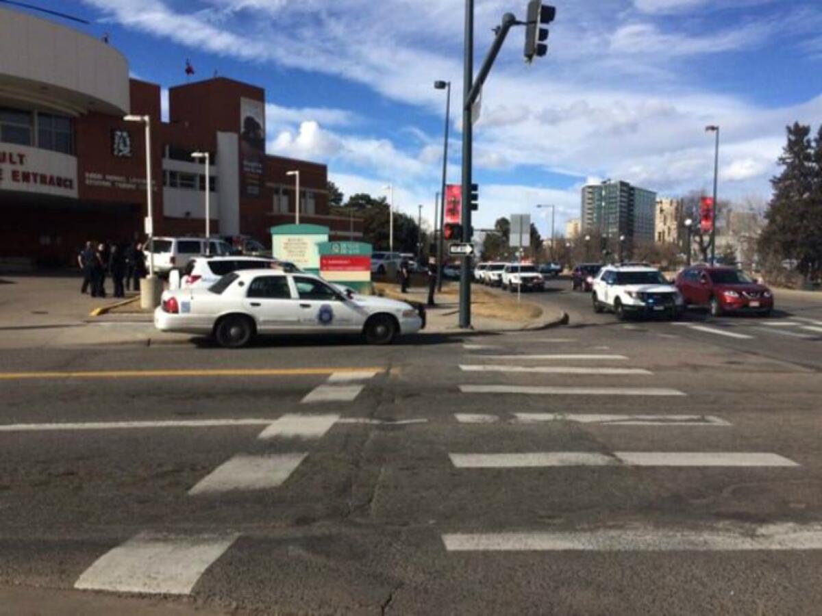 Authorities respond to the scene of a deadlyattack at the National Western Complex in Denver on Jan. 30.