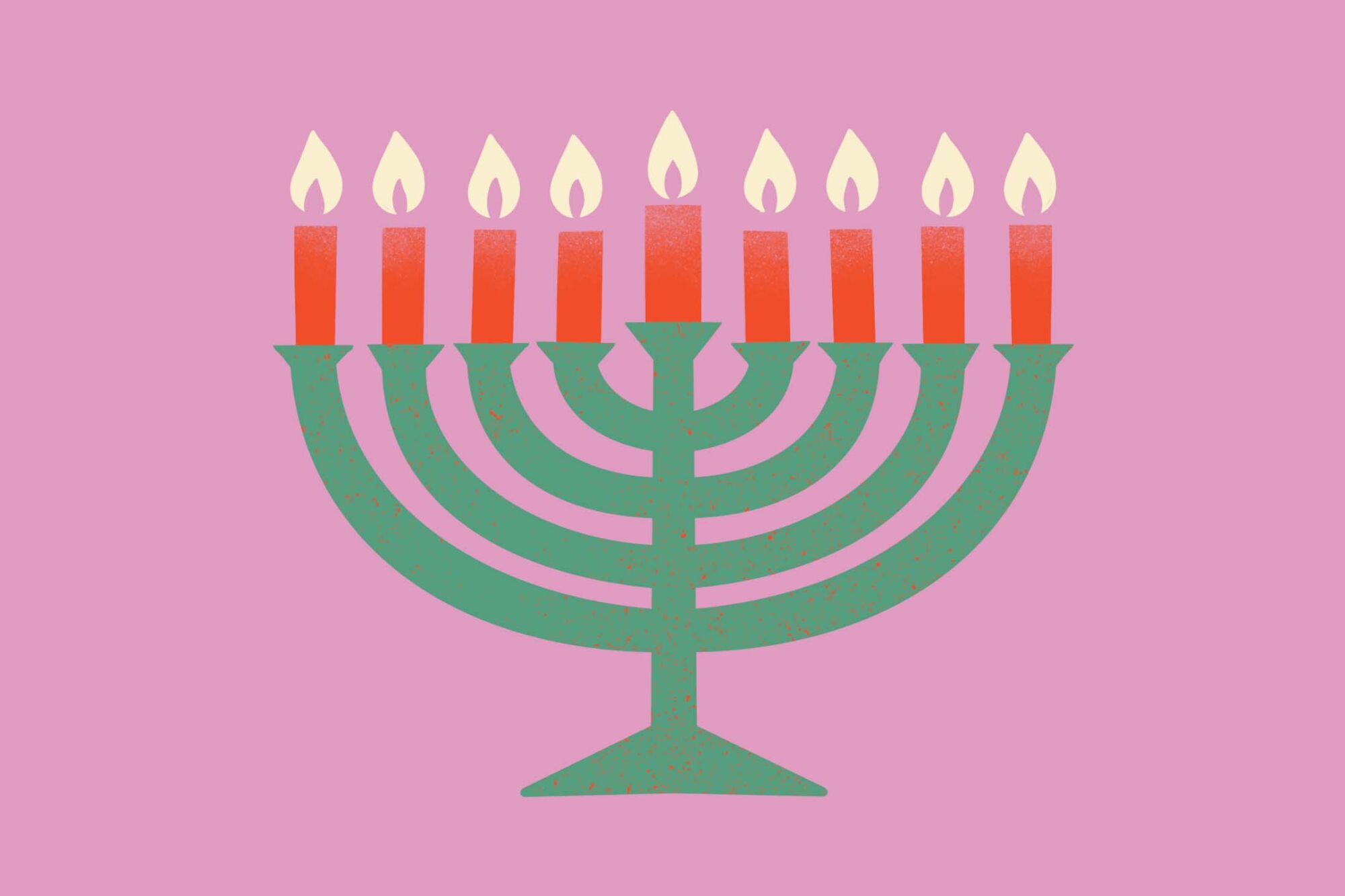 Illustration of a menorah