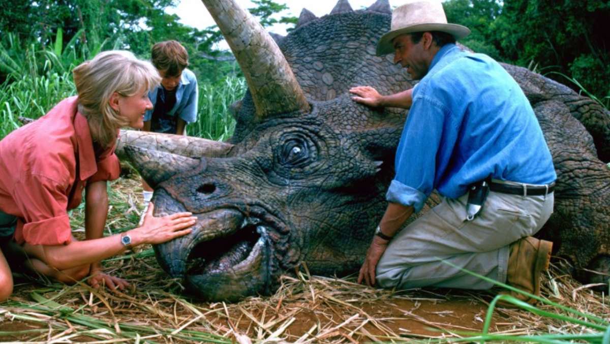 Una escena de la película de 1993 “Jurassic Park”.