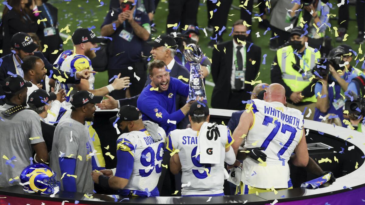 Stafford throws three TD's to lead Rams to 23-20 win over Bengals in Super  Bowl LVI