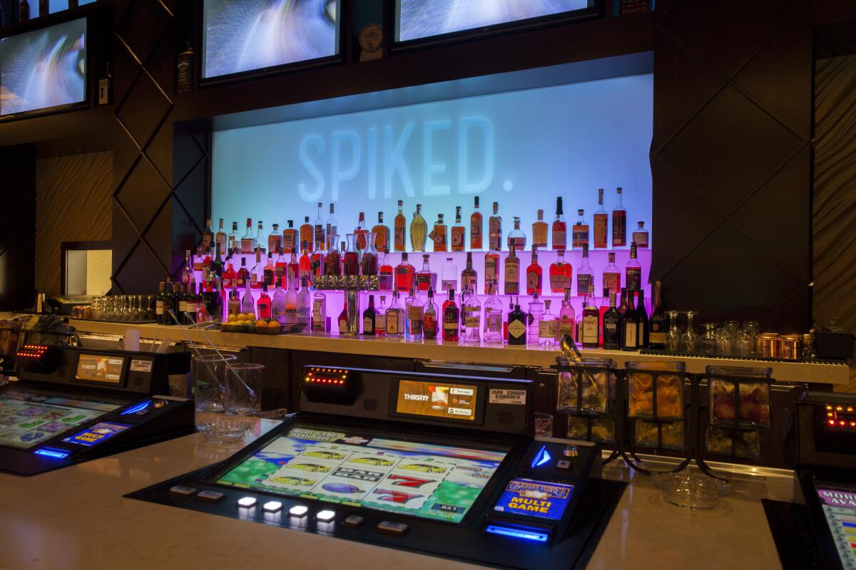 The interior of Spiked, a bar at Harrah's Resort Southern California.