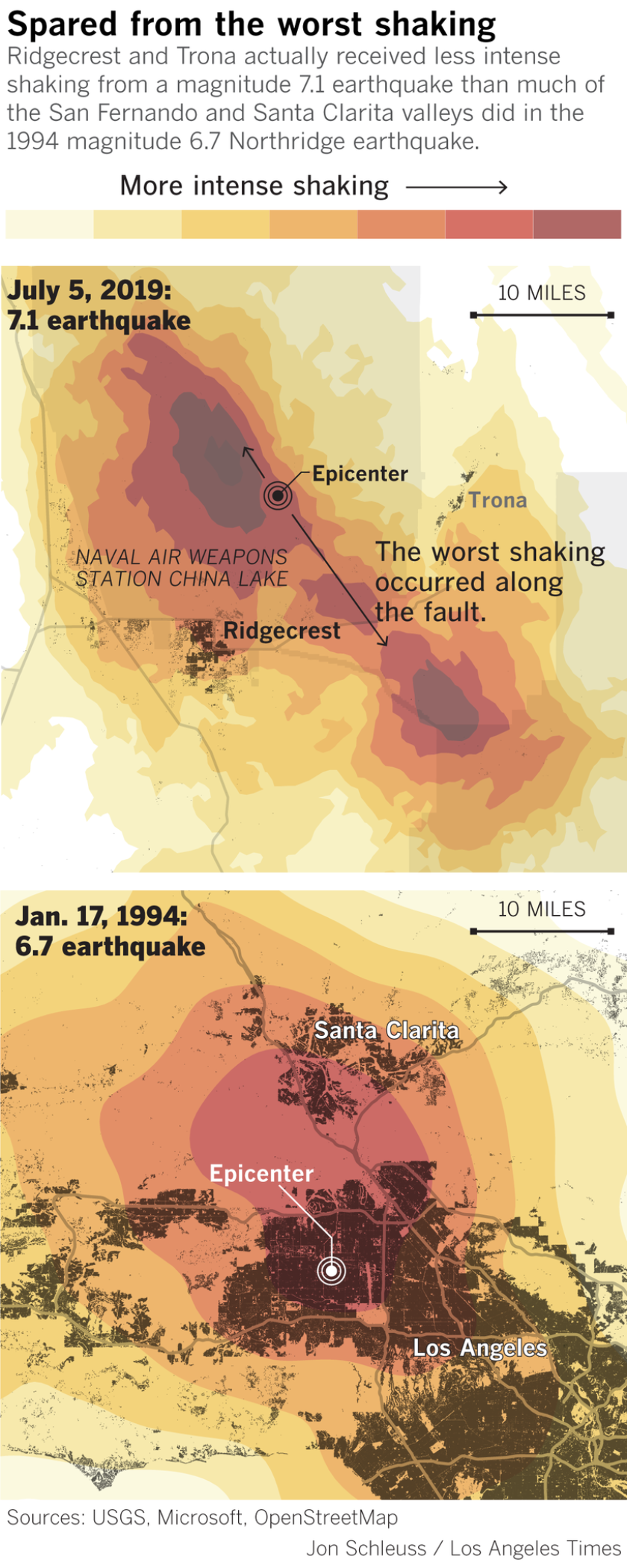 Tectonic Time Bomb Mapping Where Massive California Earthquakes Cause The Most Shaking Destruction Los Angeles Times