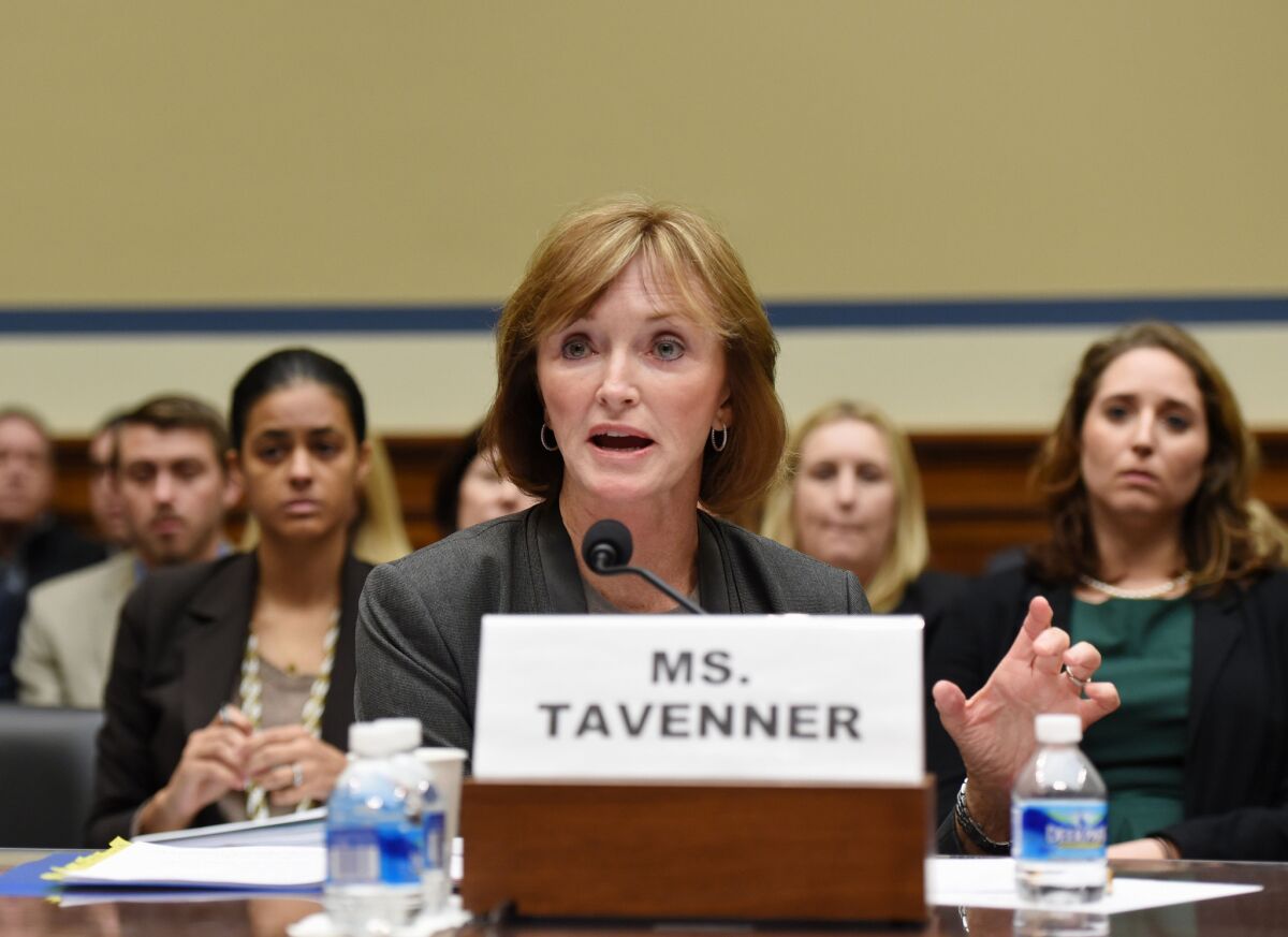 Marilyn Tavenner, administrator of the Centers for Medicare and Medicaid Services, testifies on Capitol Hill in Washington last month. Tavenner stepped down Friday.