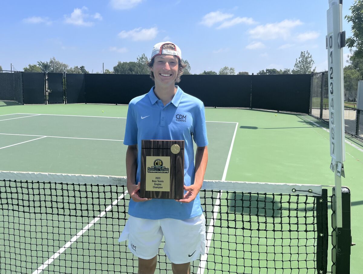 CdM junior Niels Hoffmann won the CIF Individuals boys' tennis singles title without dropping a set.